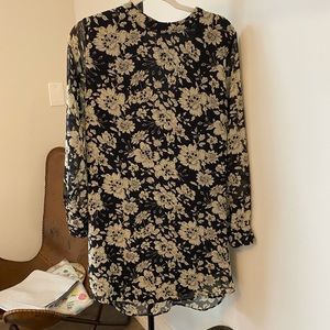 Floral open back dress